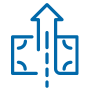 blue business funds transfer icon