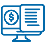 blue business management support icon