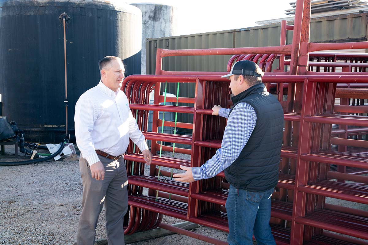 two business owners in conversation