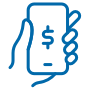 blue mobile icon