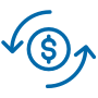 blue trans money icon