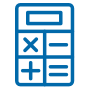 blue calculator  icon
