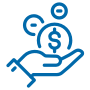 blue business receivables icon