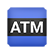 Blue square icon with "ATM" written inside.